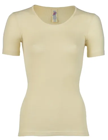 Dames T-Shirt Gebroken Wit Merino Wol...