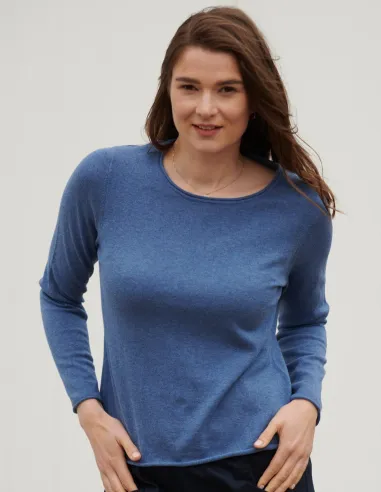 Basic Model Pullover met Rolranden...
