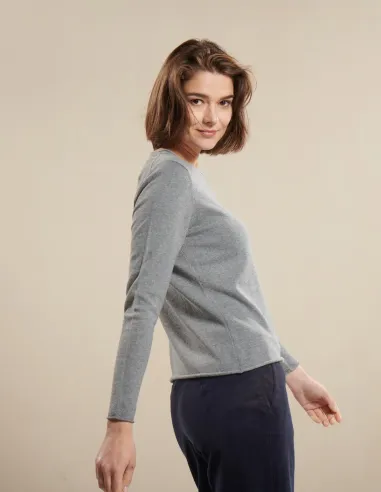 Basic Model Pullover met Rolranden...