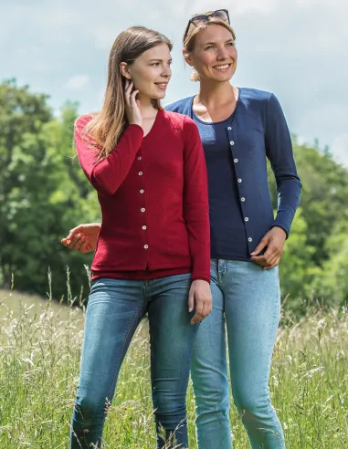 Cardigan - Vest Zijde Wol Engel Natur