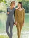 Dames Shirt Lange Mouw Merino Wol Engel Natur