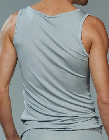 Heren Zijden Onderhemd Grijs Kokon Zwo