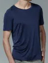 Zijden Heren T-Shirt Donkerblauw Kokon Zwo