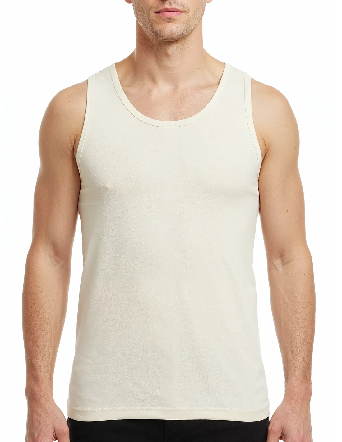 Heren Hemd Zijde Wol Engel Natur Kleur Gebroken wit Maat 46/48 - Medium afbeelding