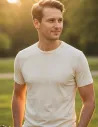 Heren T-Shirt Wit Merino Wol Engel Natur