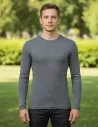 Heren Shirt Lange Mouw Merino Wol Engel Natur