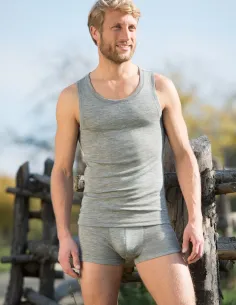 Heren Short Zijde Wol Engel Natur 2