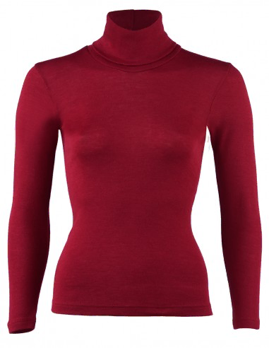 Dames Collshirt Zijde Wol Engel Natur