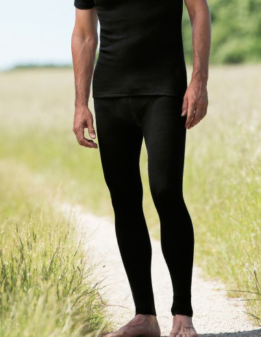 Heren Legging Zijde Wol Engel Natur