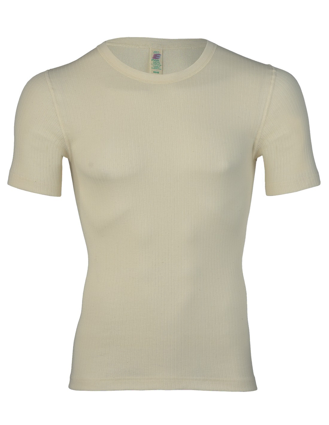 Image of Heren T-Shirt Katoen Engel Natur, Kleur Gebroken wit, Maat 50/52 - Large