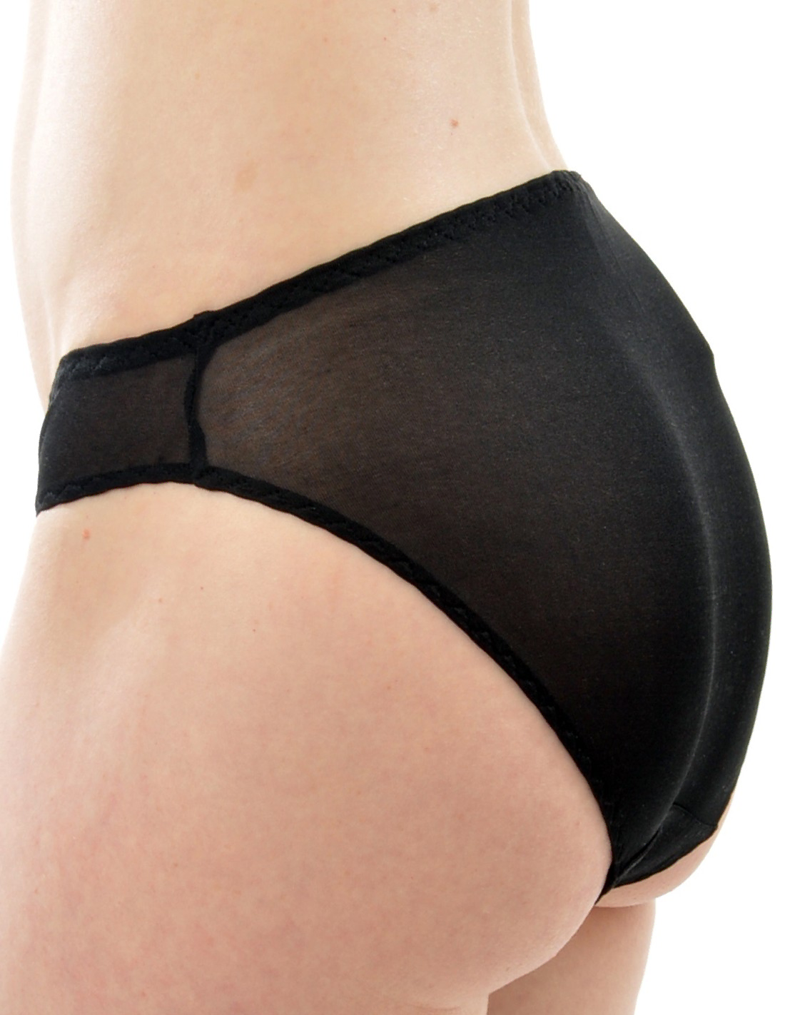 Zijden Dames Slip Alkena, Kleur Zwart, Maat Small