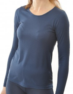 Zijden Dames Rib Shirt...